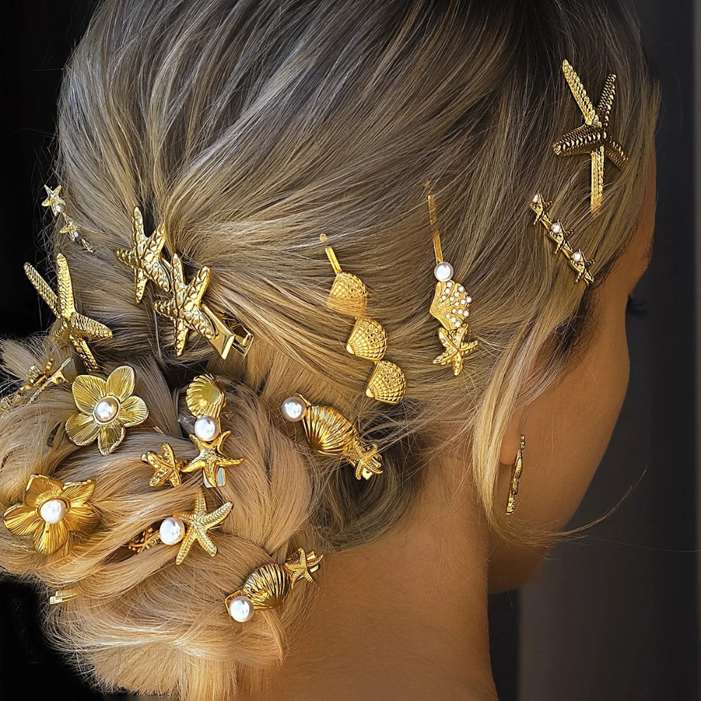 HairClip Gold French - Waterproof